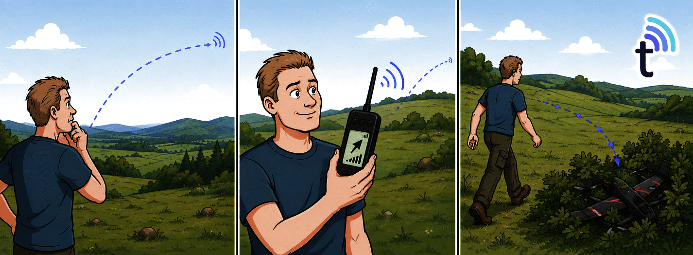 Findy S standalone receiver: its own screen and arrow — no phone needed
