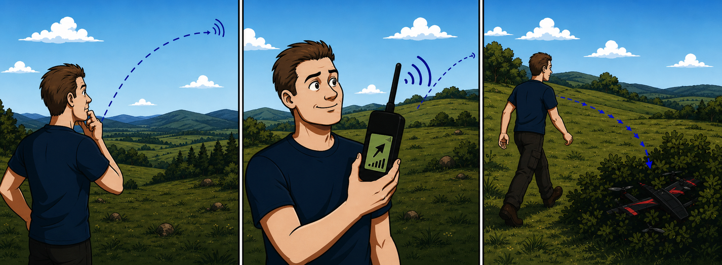 Findy S standalone receiver: its own screen and arrow — no phone needed