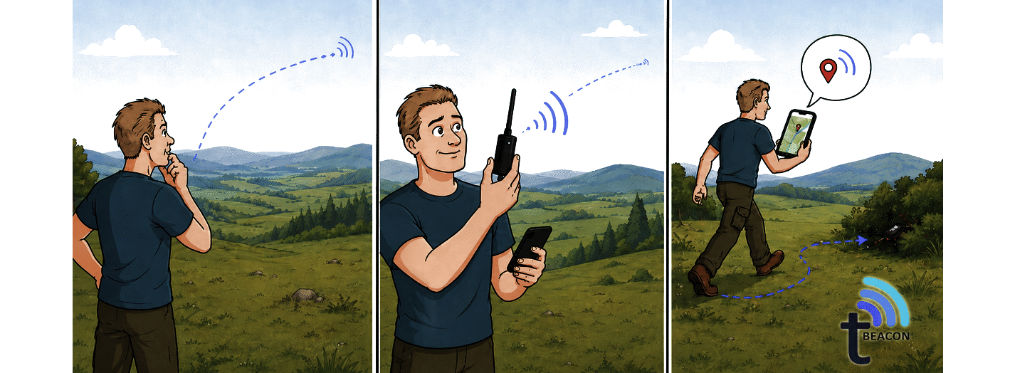 Findy Lite receiver puts the crash point on your phone's map