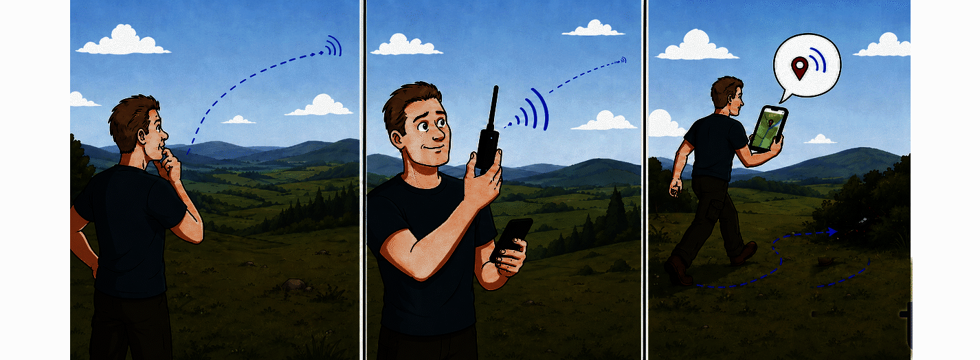 Findy Lite receiver puts the crash point on your phone's map