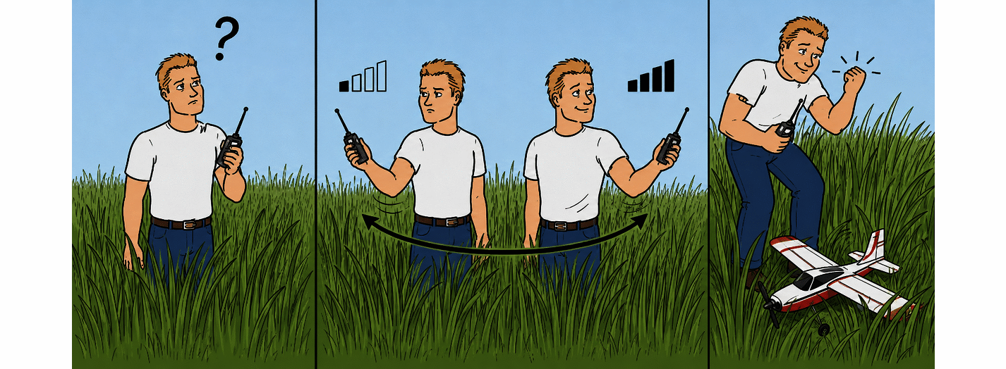 Proximity mode: just walk toward the strongest signal