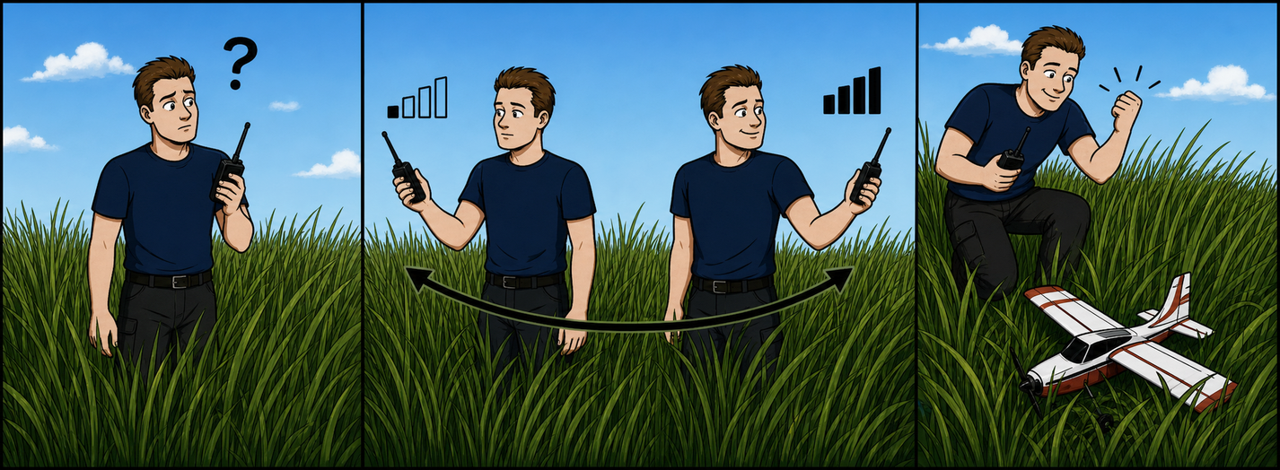 Proximity mode: just walk toward the strongest signal